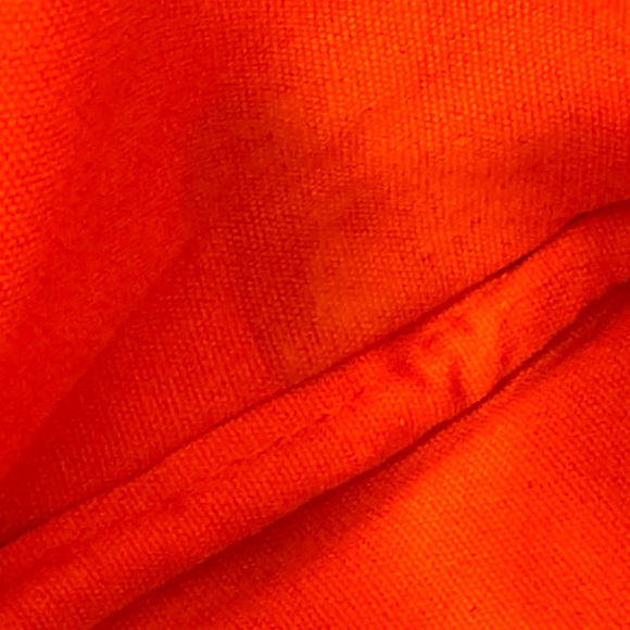 Bath And Body Works Blue Canvas Tote Bag Orange Interior HAS SOME STAINS!READ! - Picture 10 of 14